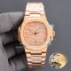 High Quality Replica Patek Philippe Nautilus Watch White Face Rose Gold Band Rose Gold Bezel 40mm (9)_th.jpg